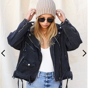 12th Tribe Jet Setter Black Jean Jacket